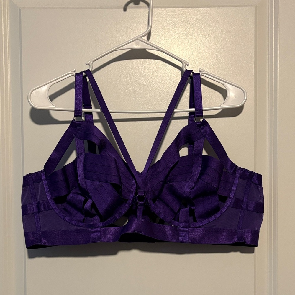 Purple Strappy Women's Bra
